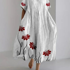 Mattie | Women's Floral Dress on a White or Pink Base