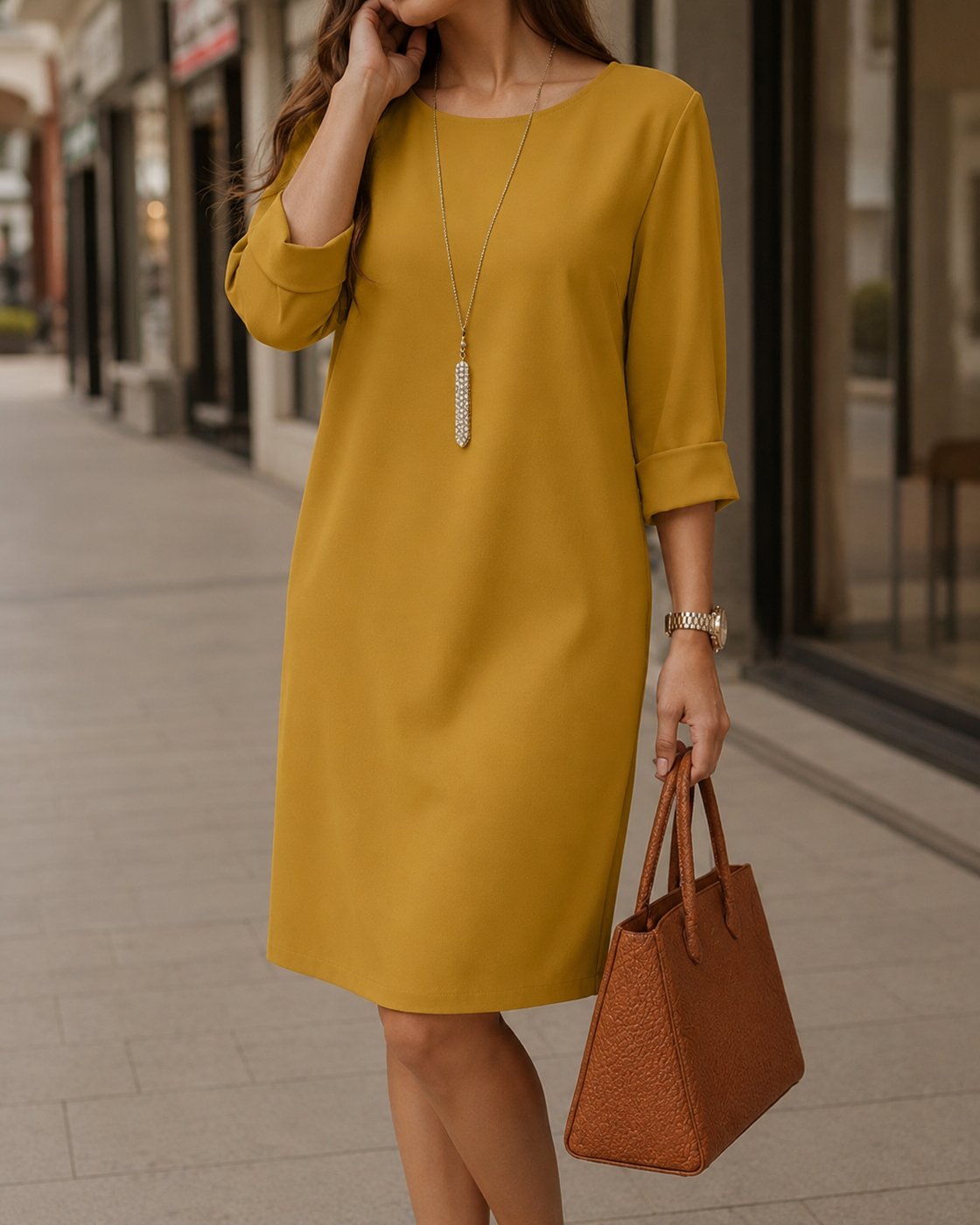 Rosette | Women's Ivory Flowing Midi Dress in 8 Colours