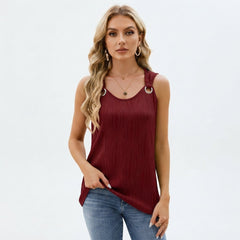 Erin Doyle | Women's Ribbed Tank Top with Ring Detail