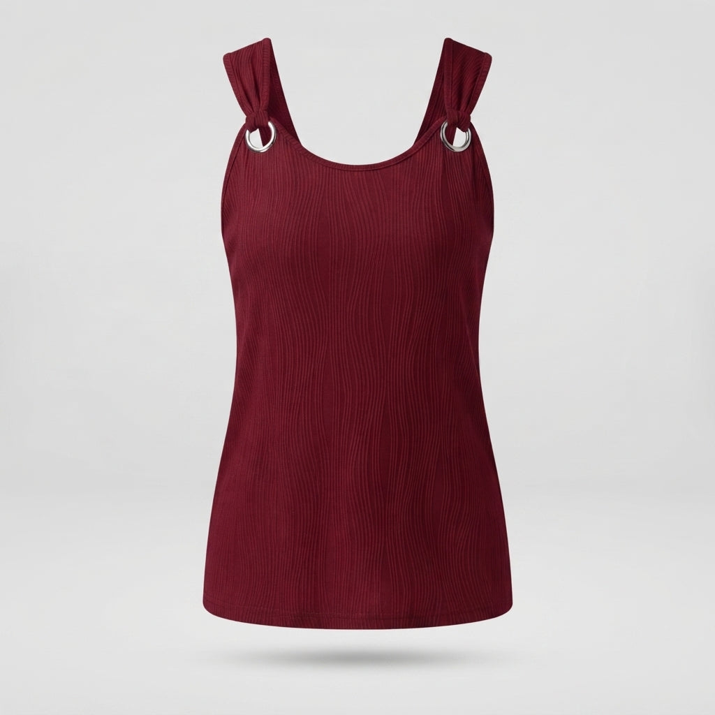 Erin Doyle | Women's Ribbed Tank Top with Ring Detail