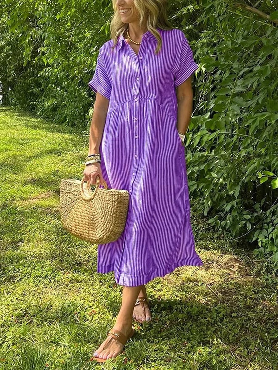 Fay | Women's Striped Dress in 10 Colours