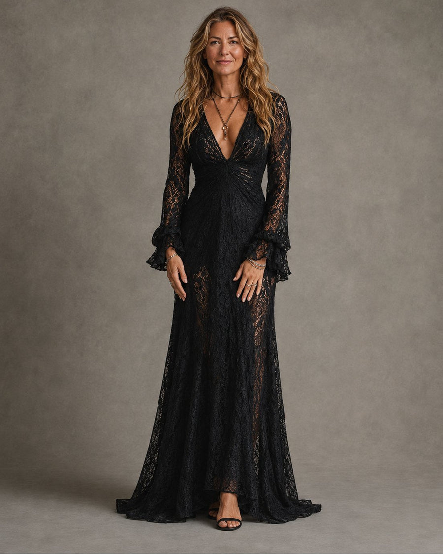 Karrie | Women's Plunge V-Neck Maxi Dress