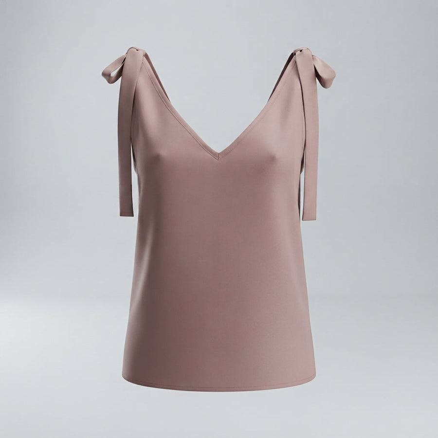 Freya Bennett | Women's Bow Tie-Up V-Neck Cami Top