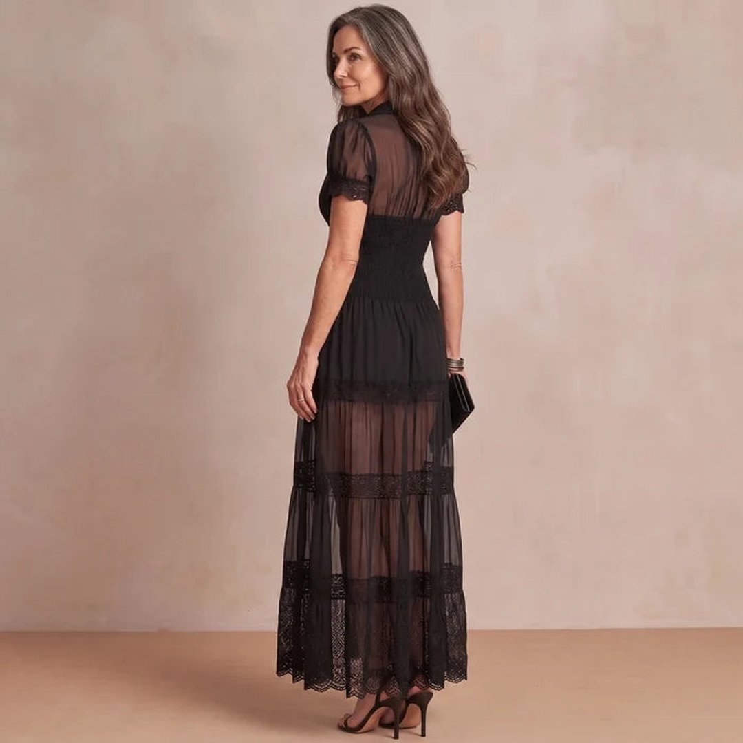 Richelle | Women's Sheer Lace Maxi Dress