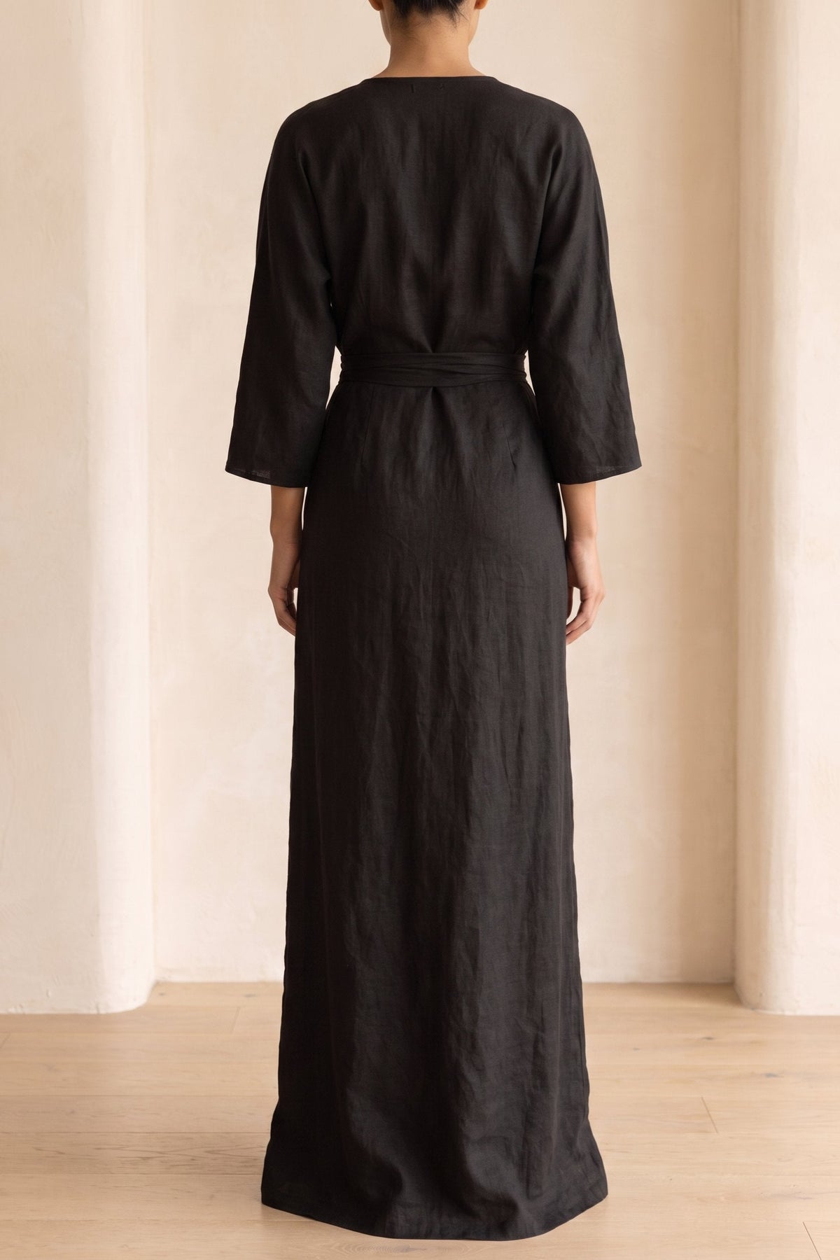 Kenya | Women's Linen-Look V-Neck Maxi Dress