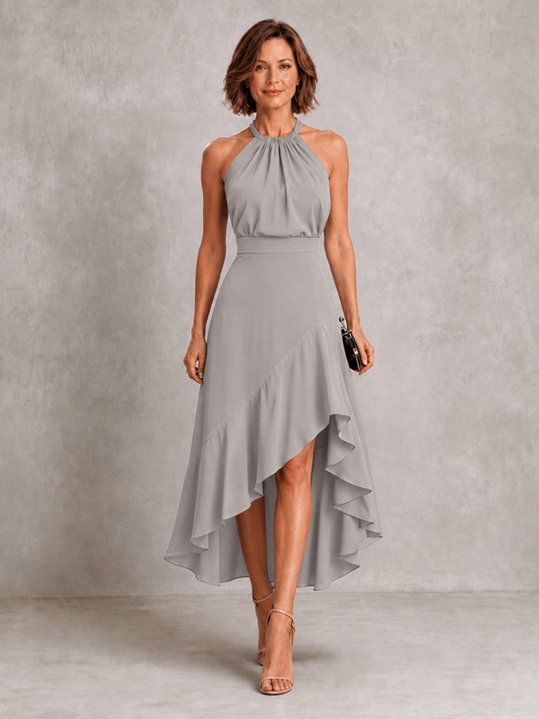 Concetta | Women's Tailored Midi Dress in Navy, White, Grey and Black