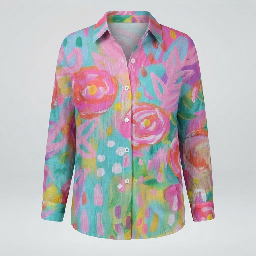 Charlotte King | Women's Vibrant Floral Print Blouse
