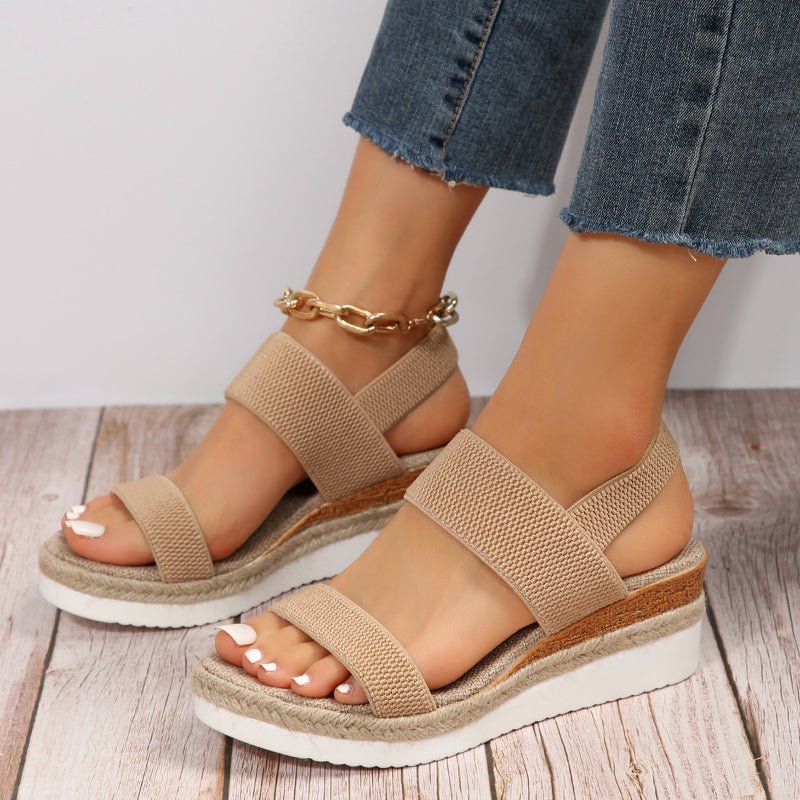 Isla | Women's Elastic Strap Platform Sandals