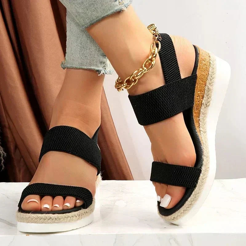 Isla | Women's Elastic Strap Platform Sandals