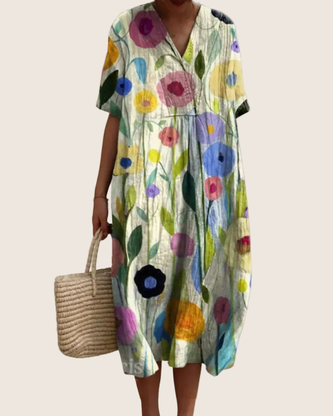Juliette | Women's Cobalt Everyday Dress with Floral Print Options