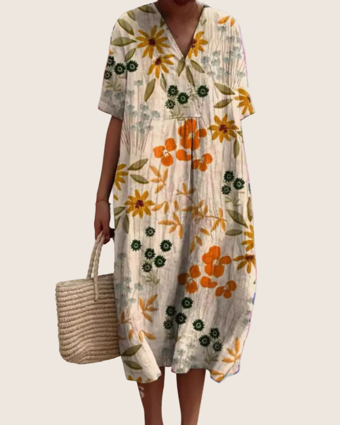 Juliette | Women's Cobalt Everyday Dress with Floral Print Options