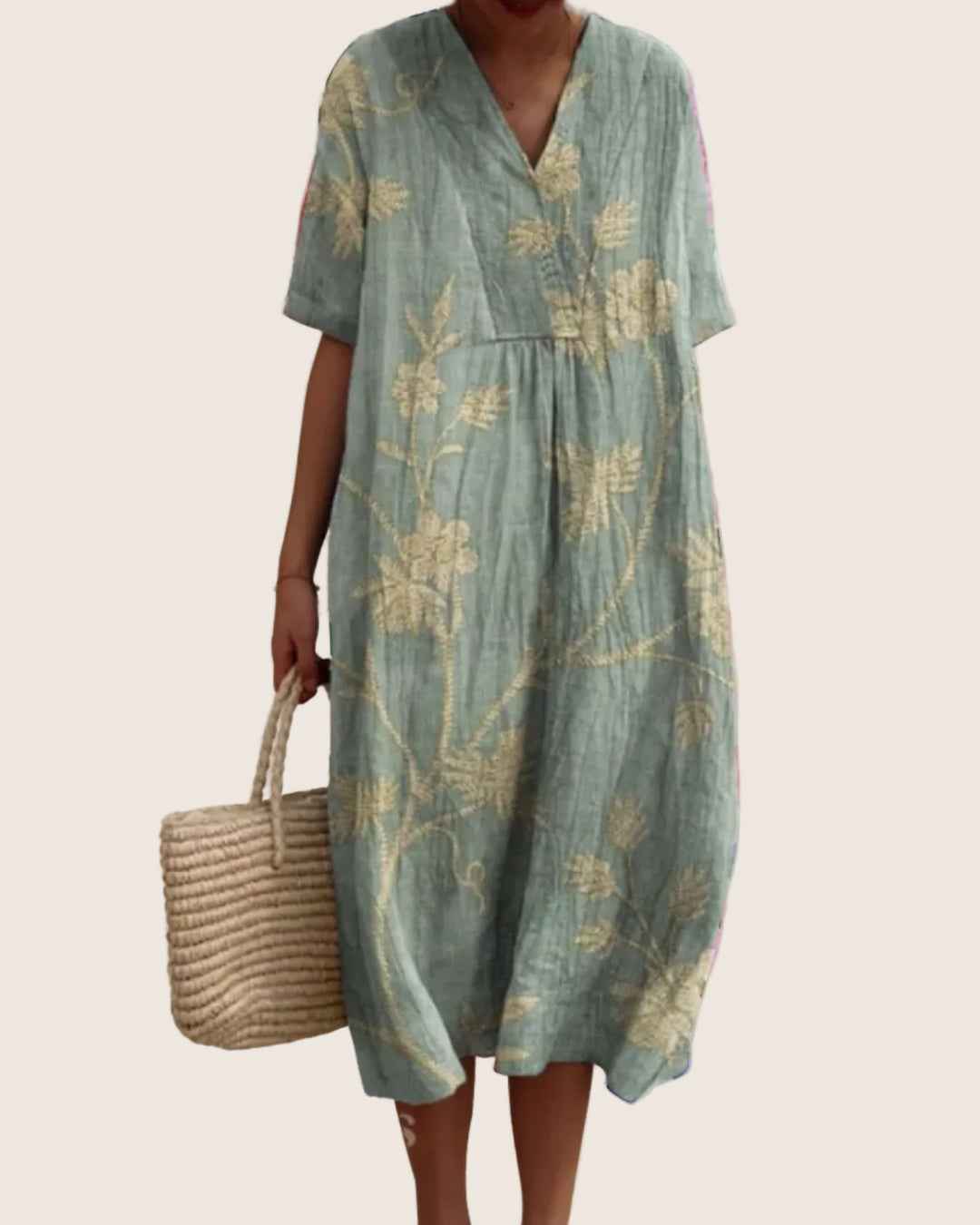 Juliette | Women's Cobalt Everyday Dress with Floral Print Options