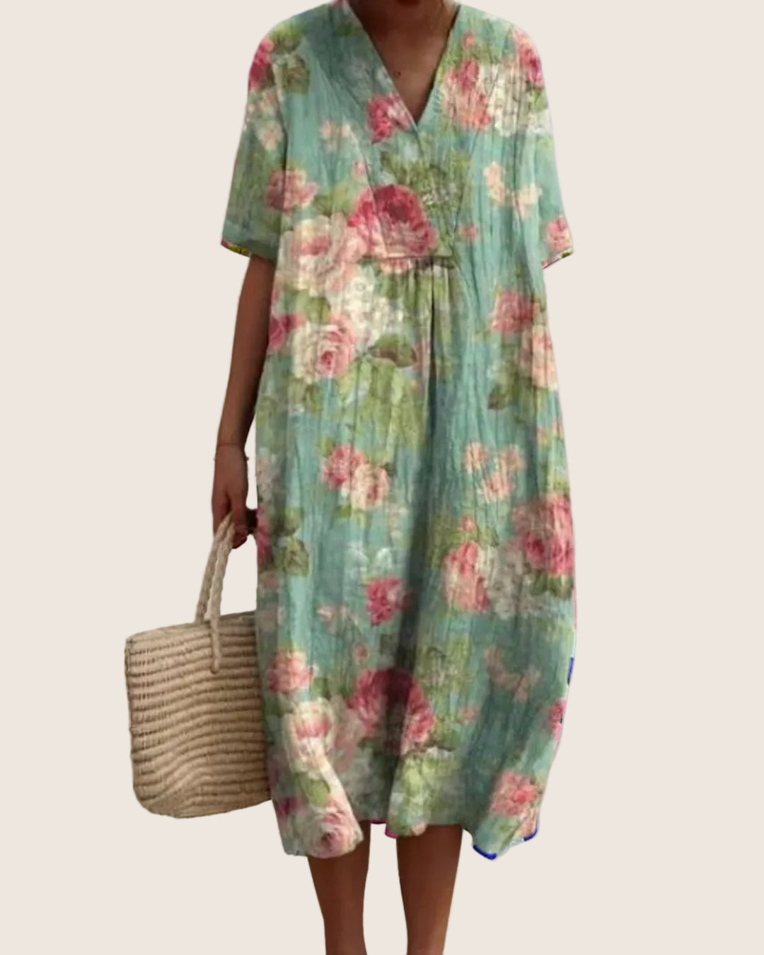 Juliette | Women's Cobalt Everyday Dress with Floral Print Options
