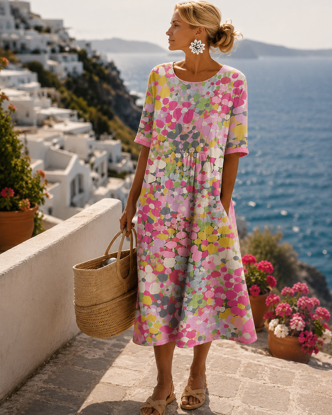 Sylvie | Women's Blush Everyday Dress in 6 Colours
