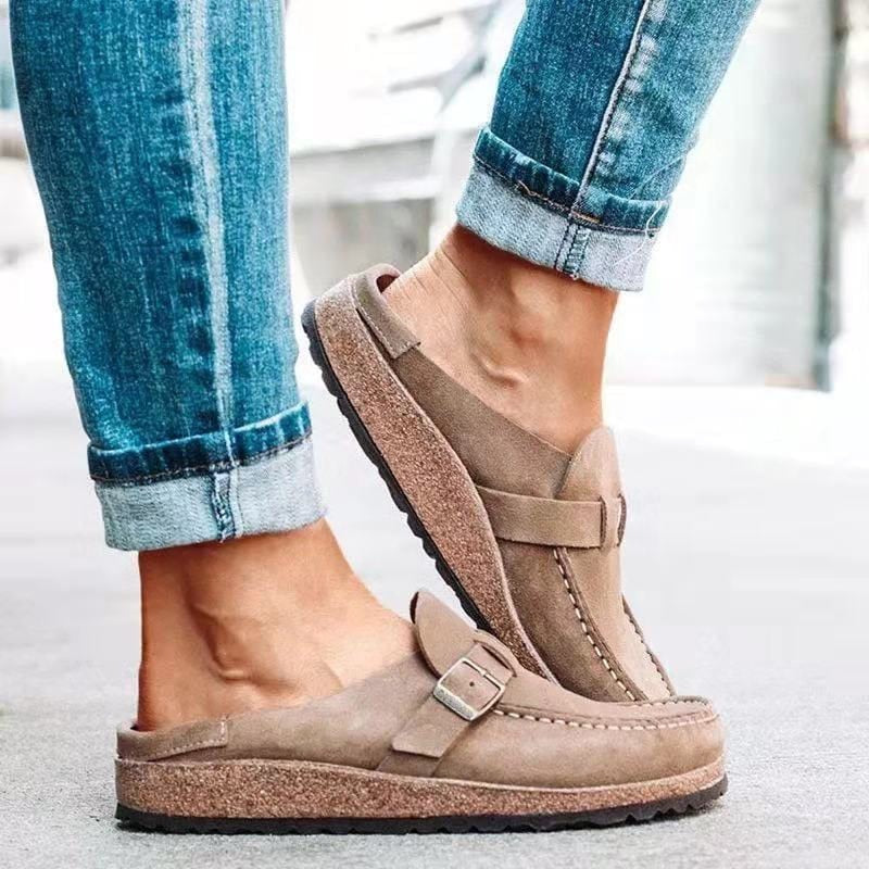 Ondine | Women's Suede Buckle Mules