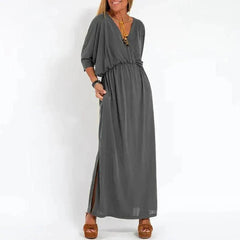 Elina | Christmas Party Dress, Wrap Maxi