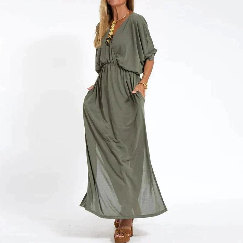 Elina | Christmas Party Dress, Wrap Maxi