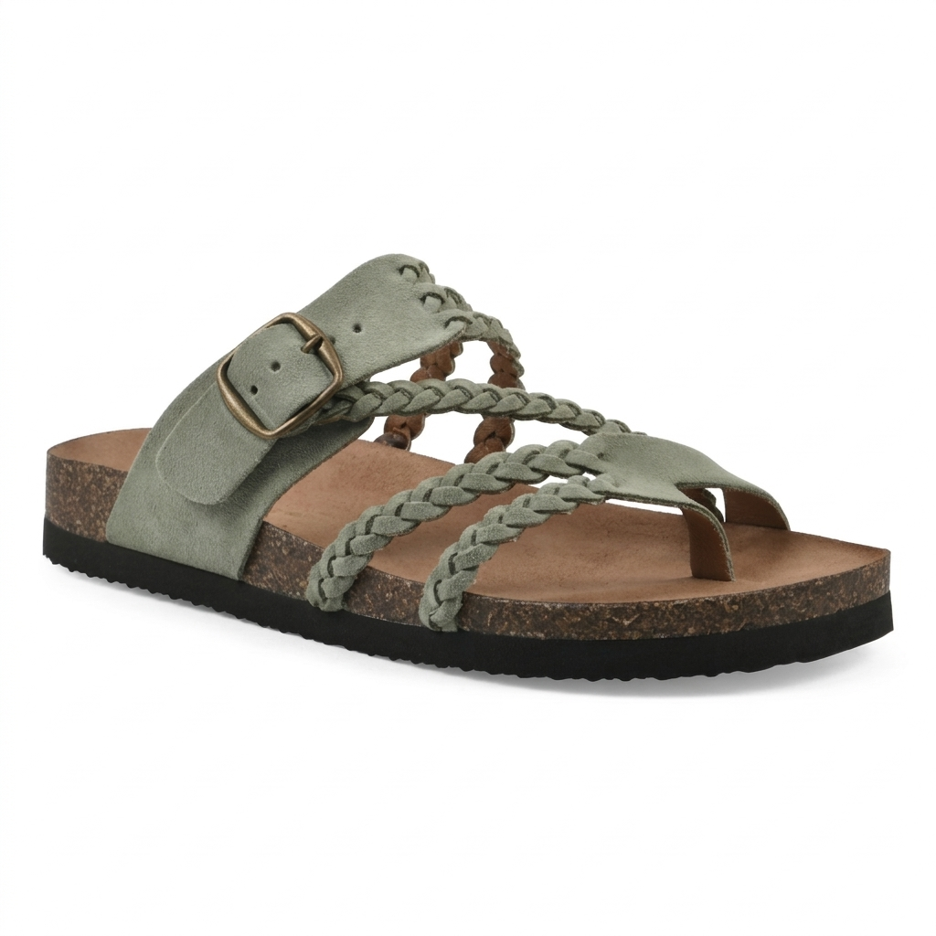 Miriam | Women's Braided Strap Cork Footbed Sandals