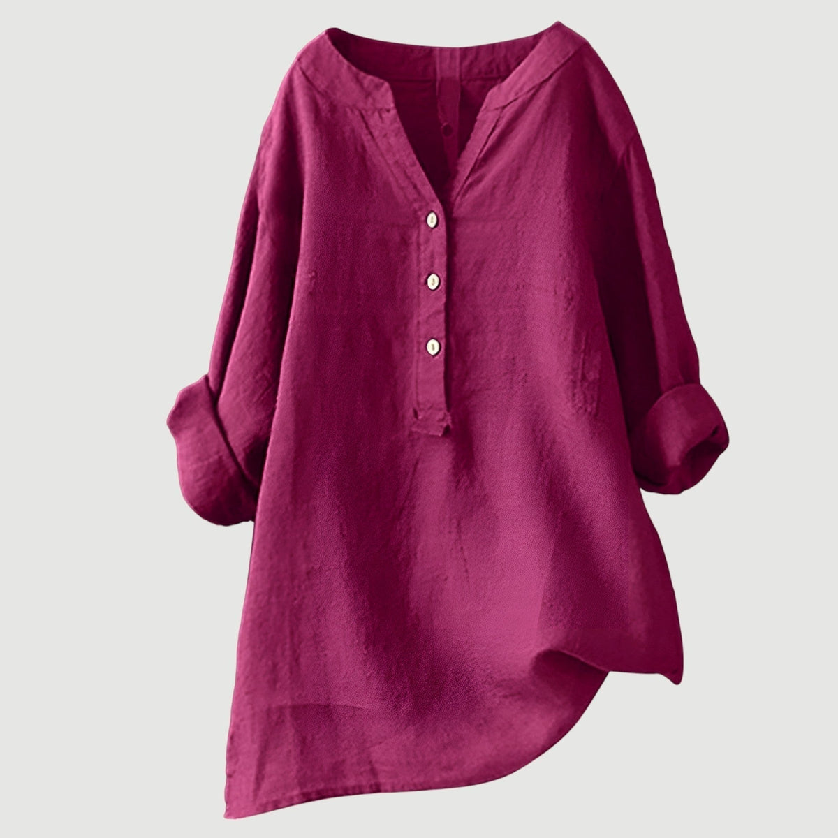 Isabelle | Women's V-Neck Button-Front Blouse in 9 Colours