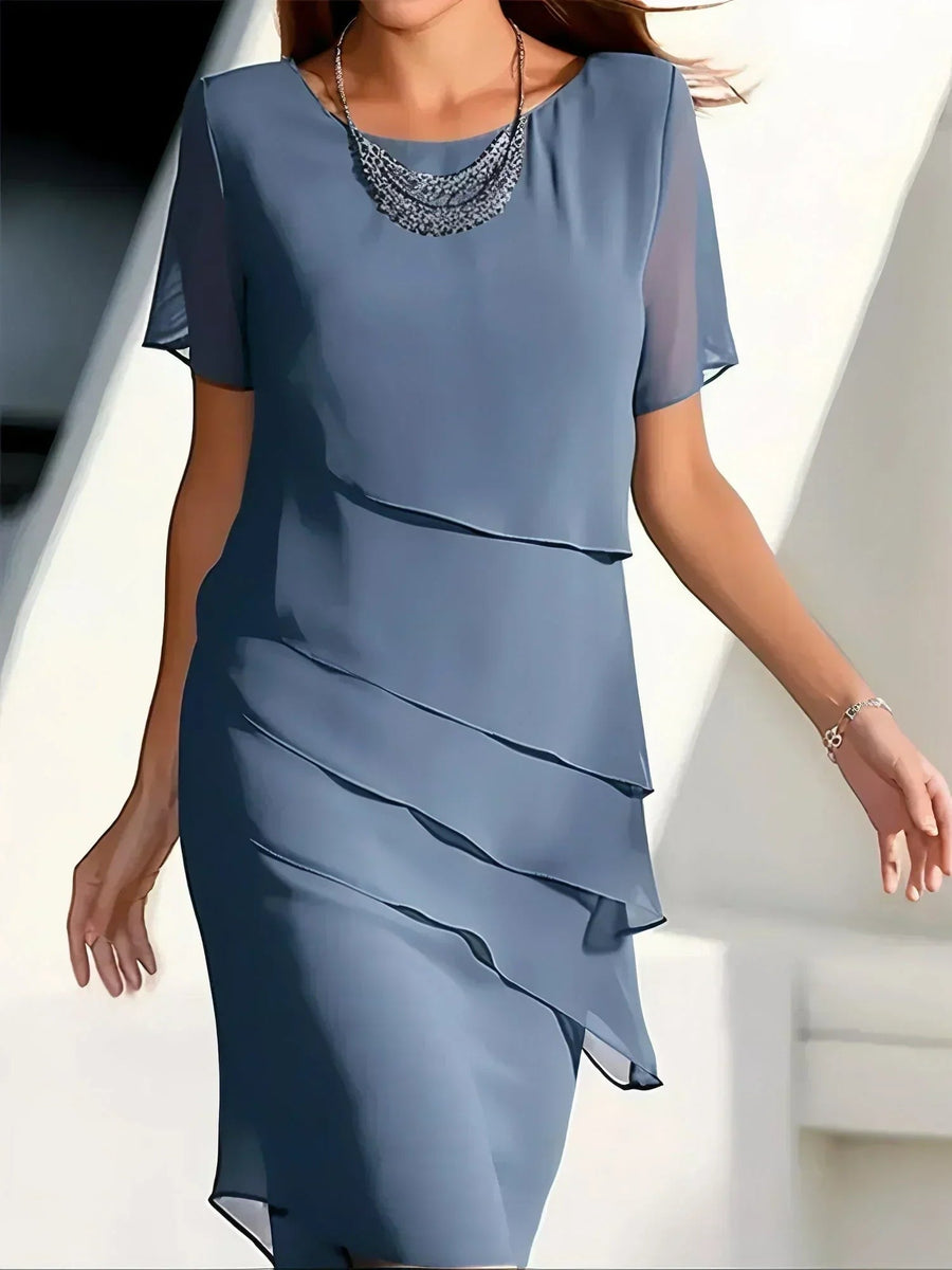 Dora | Christmas Party Dress, Tiered Midi