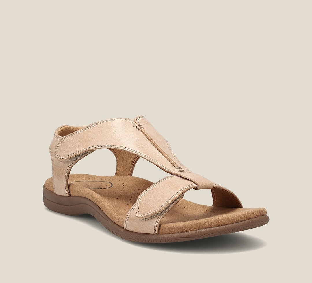 Hannah | Women's Comfort T-Strap Sandals with Memory Foam Footbed