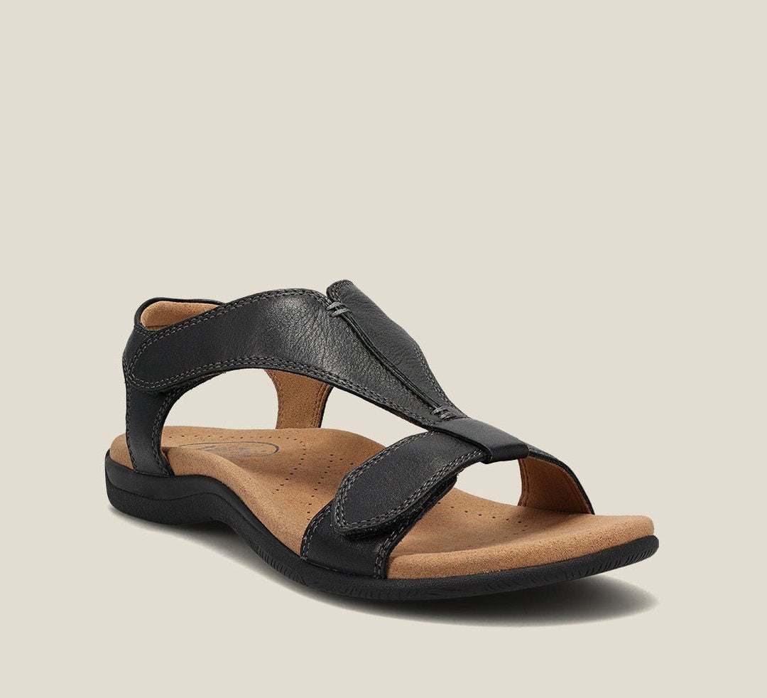 Hannah | Women's Comfort T-Strap Sandals with Memory Foam Footbed