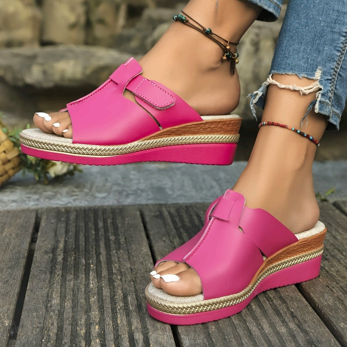 Mia | Women's Wedge Slide Comfort Sandals