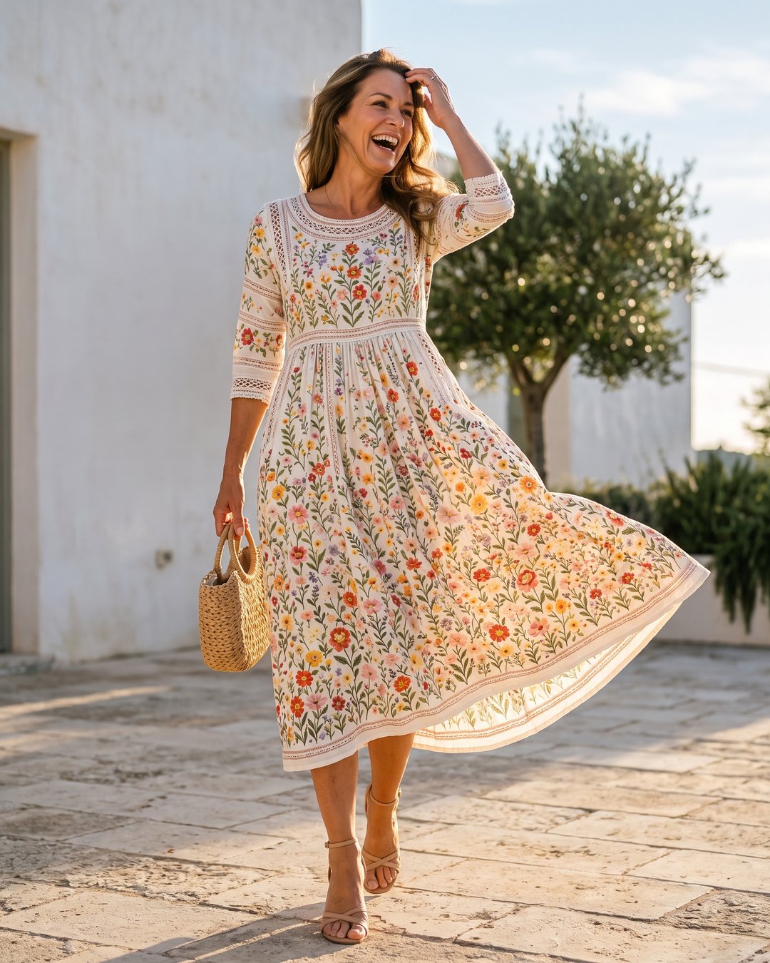 Carolyn | Women's Meadow Bloom Midi Dress
