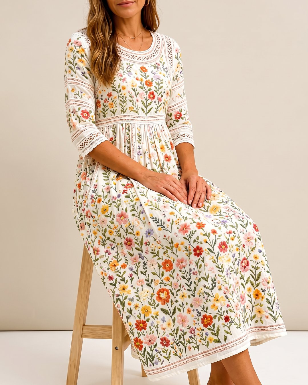 Carolyn | Women's Meadow Bloom Midi Dress
